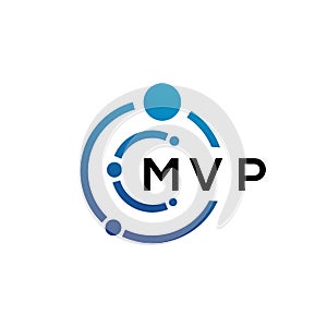 MVP letter technology logo design on white background. MVP creative initials letter IT logo concept. MVP letter design