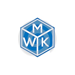 MWK letter logo design on black background. MWK creative initials letter logo concept. MWK letter design