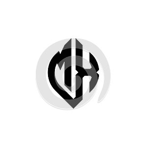 MX Logo Monogram Geometric Shape Style