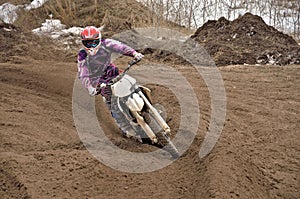 MX party rides standing cornering furrow