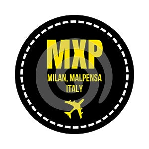 MXP Milan airport symbol icon