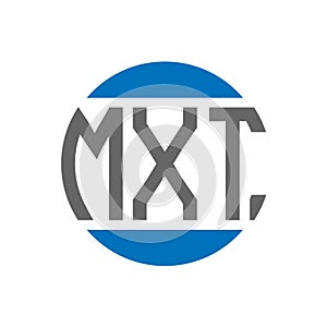MXT letter logo design on white background. MXT creative initials circle logo concept. MXT letter design