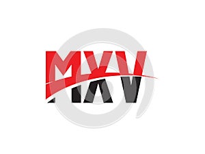 MXV Letter Initial Logo Design Vector Illustration