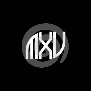MXV letter logo design on black background. MXV creative initials letter logo concept. MXV letter design photo
