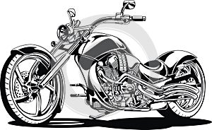 My black and white motorbike design