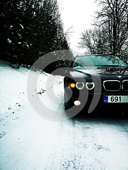 My Bmw e39 on a winter road! Ã°Å¸ËÅÃ°Å¸ËÅ½