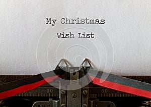 My Christmas Wish List, old style