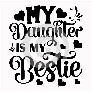 My Daughter Is My Bestie, Typography design