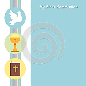 My first communion card