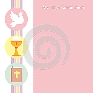 My first communion card