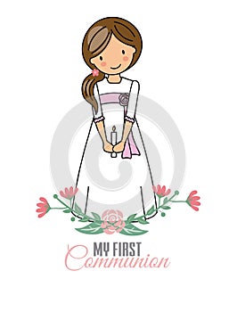 My first communion girl