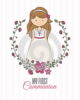 My first communion girl photo