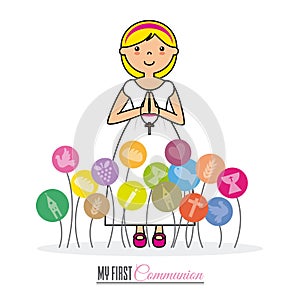 My first communion girl