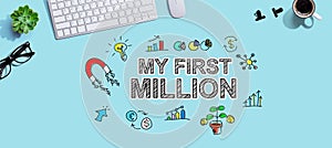 My First Million with a computer keyboard