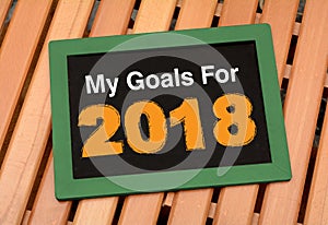 My Goals for 2018 Planning Chalkboard concept