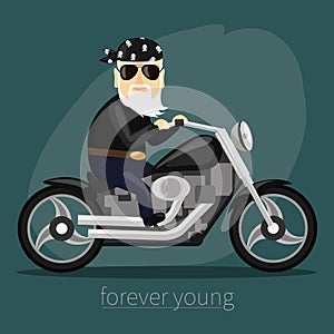 My grandfather forever young biker