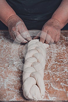 My grandmother makes a raw dough in a scab for baking