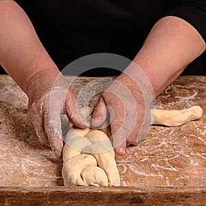 My grandmother makes a raw dough in a scab for baking