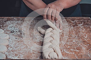 My grandmother makes a raw dough in a scab for baking