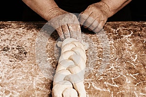 My grandmother makes a raw dough in a scab for baking