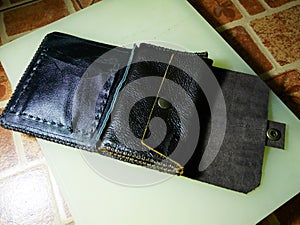 My handmade wallets leather made from skin crocodile