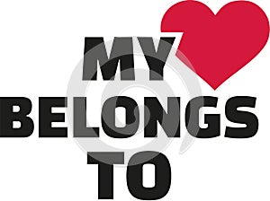 My heart belongs to with heart photo