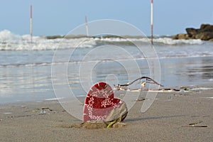 My heart in my favorite beach