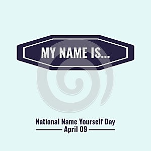 My name is writing Vector icon, isolated on box background, National Name Yourself Day Design Concept, suitable for social media p