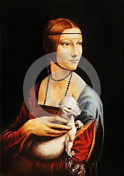 My own reproduction of painting Lady with an Ermine by Leonardo da Vinci. photo