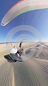 My paragliding soaring sealine Qatar