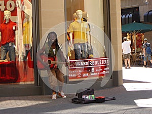 Street musician in Cologne