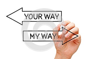 My Way Your Way Arrows Concept