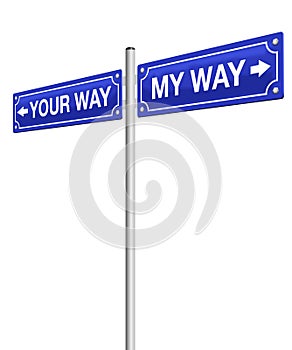 My Way Your Way Roadsign