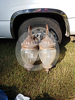 My wifes outside lights