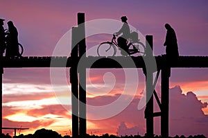 Myanmar, Amarapura, U Bein bridge