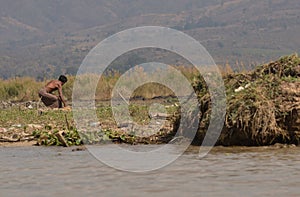 Myanmar Fishman fishing photo