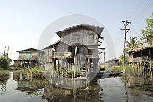 Myanmar Inle Lake - Stelt Houses