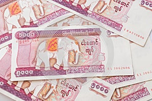 Myanmar kyat banknote