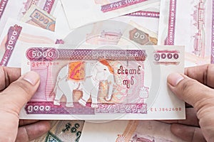 Myanmar kyat banknote