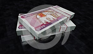 Myanmar Kyat money banknotes pack 3d illustration