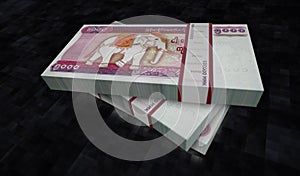 Myanmar Kyat money banknotes pack 3d illustration