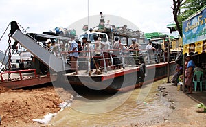 Myanmar river life in Pakokku