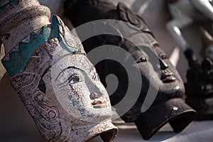 Myanmar souvenir,traditional mask in Myanmar