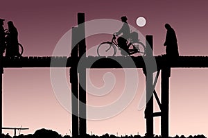 Myanmar, U Bein bridge