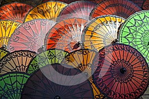 Myanmar, umbrellas typical