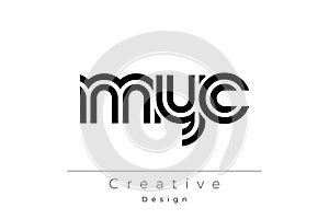 MYC Creative Unique Modern Letter Logo Design