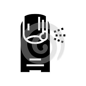 mycosis skin disease glyph icon vector illustration