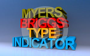 myers briggs type indicator on blue