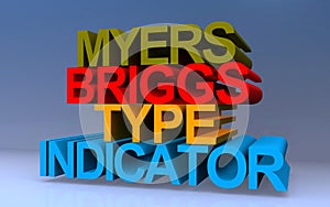 myers briggs type indicator on blue