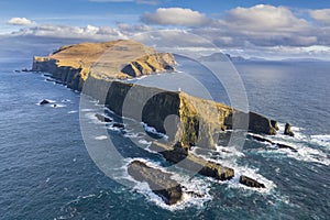 Mykines Lighthouse Aerial View 1